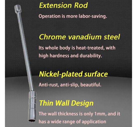 Універсальний магнітний ключ ZKTOOL ‎ZKEU042 для свічок запалювання, 16мм (4150)
