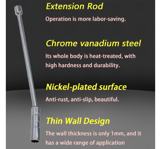 Універсальний магнітний ключ  ZKTOOL ‎ZKEU043  для свічок запалювання, 14мм (4151)