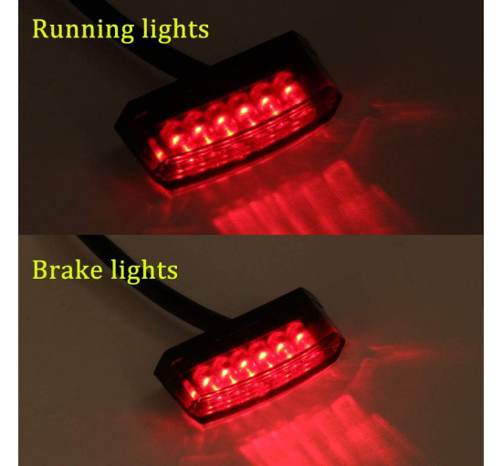 Універсальний мотоциклетний задній ліхтар DREAMIZER ‎FBA-EUYDEUJME071, 12 V 6 LED, чорний (4053)