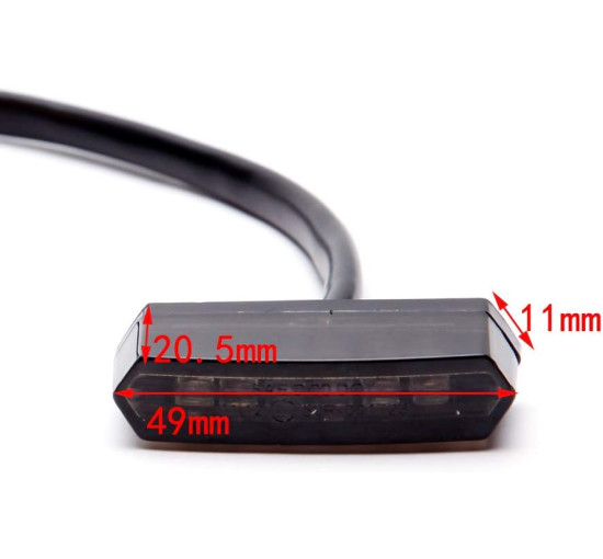 Універсальний мотоциклетний задній ліхтар DREAMIZER ‎FBA-EUYDEUJME071, 12 V 6 LED, чорний (4053)