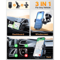 VANMASS Обновленный автомобильный держатель CTVK61 для телефона, черный (5078)