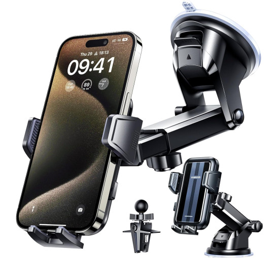 VANMASS Патентоване безпечне кріплення для мобільного телефону, чорне (5077)