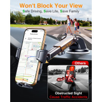 VANMASS Патентоване безпечне кріплення для мобільного телефону, чорне (5077)