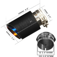 Выхлопная труба Krtopo AT353 из нержавеющей стали, голубой жареный (4134)