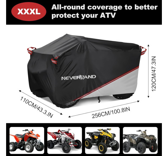 Водонепроникний чохол для квадроцикла NEVERLAND, чорний (3074)