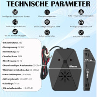 Warmfay Автомобільний відлякувач куниць, 2 режими з багаточастотним ультразвуком та спалахом, 12 В (5030)