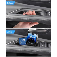 Ящик для зберігання передніх дверних ручок LANGBEAN для Peugeot 3008, чорний (4018)