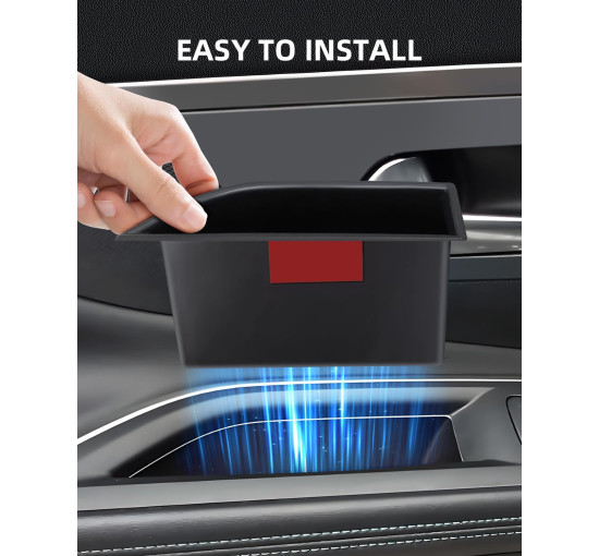 Ящик для зберігання передніх дверних ручок LANGBEAN для Peugeot 3008, чорний (4018)