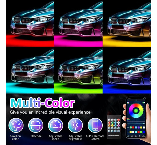 YUGUANG Комплект із 4 предметів для підсвічування автомобіля YG-підсвічування (5068)