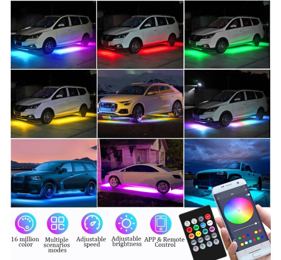 YUGUANG Комплект із 4 предметів для підсвічування автомобіля YG-підсвічування (5068)