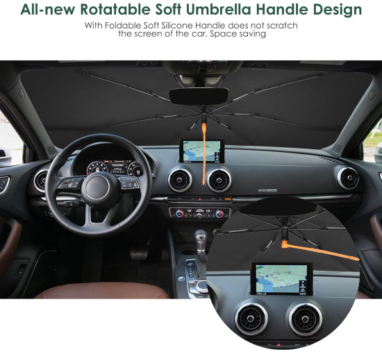 Захист від ультрафіолету Oziral для автомобіля, карбон (4107)