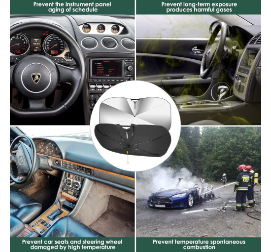 Захист від ультрафіолету Oziral для автомобіля, карбон (4107)