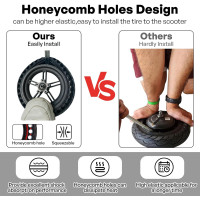 Запасні колеса HAONAIMO  60/70-6.5 для електросамокатів, червоні (3068)