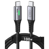 Зарядний кабель INIU DI-D5CC, USB C, чорний (3073)