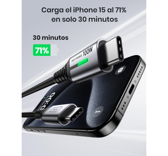 Зарядний кабель INIU DI-D5CC, USB C, чорний (3073)