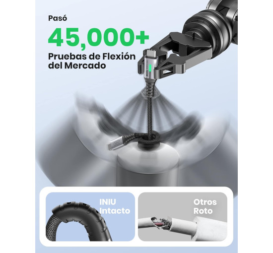 Зарядний кабель INIU DI-D5CC, USB C, чорний (3073)