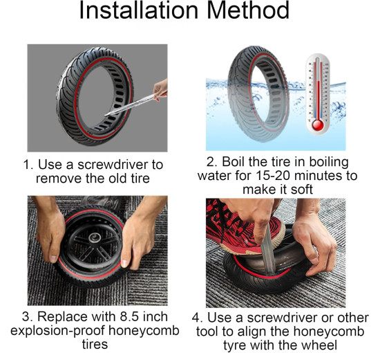 Змінні колеса AOPOKOLGG 8,5x2 дюйма для електричного самоката 2шт. (3070)
