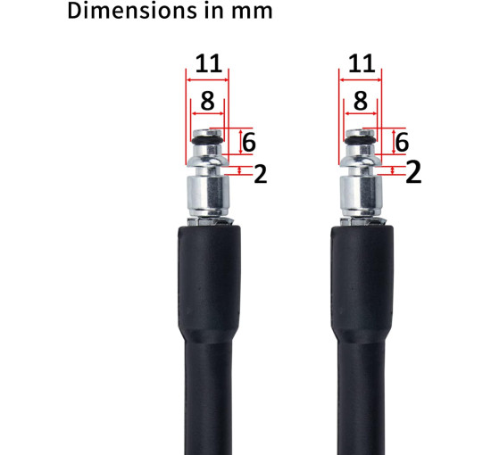 Змінний розпилювач Bear Force sb100 для мийки високого тиску з струменевим шлангом та шлангом 10 м, сумісний з Bosch, AR Blue Clean, Black & Decker (2023)