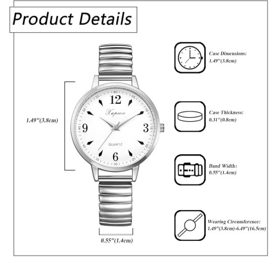 Avaner Жіночі годинники A118-12 з еластичним ремінцем, срібний (5116)