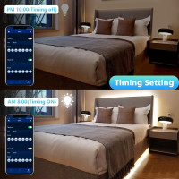 Белые светодиодные ленты WOBSION CL07-6000 5м. Bluetooth и ИК-пульт дистанционного управления, с регулируемой яркостью, 300 светодиодов (0053)