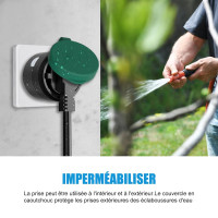 Беспроводная розетка SURNICE для наружного использования, IP44, радиус действия 40 м, 2300 Вт, зеленая (2113)