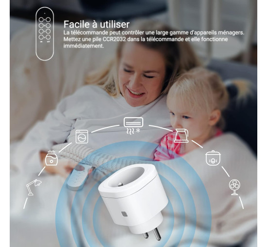 Бездротова розетка з дистанційним керуванням 3000 Вт, розумна програмована розетка SURNICE для святкового декору, радіус дії 40 м (2104)