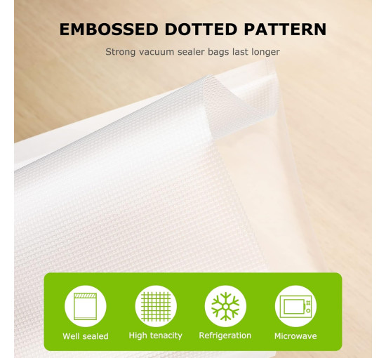 Bonsenkitchen Вакуумні пакети для харчових продуктів ZL02504, (20x30 см), 100 пакетів (5006)