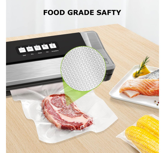 Bonsenkitchen Вакуумні пакети для харчових продуктів ZL02504, (20x30 см), 100 пакетів (5006)