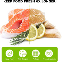 Bonsenkitchen Вакуумные пакеты для пищевых продуктов ZL02504, (20x30 см), 100 пакетов (5006)