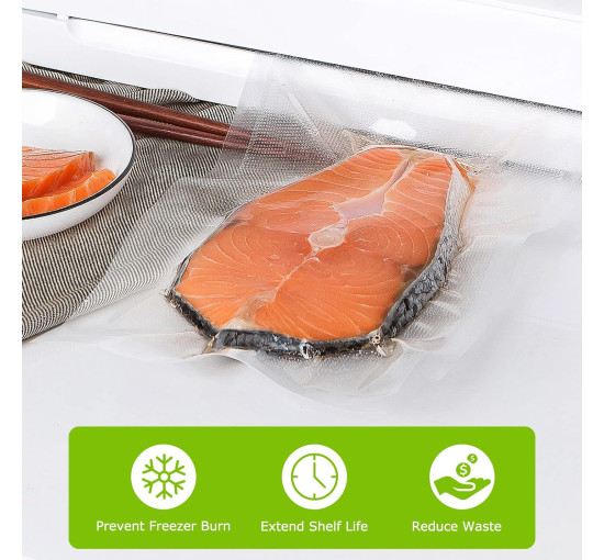 Bonsenkitchen Вакуумні пакети для харчових продуктів ZL02504, (20x30 см), 100 пакетів (5006)