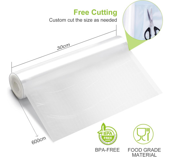 Bonsenkitchen Вакуумные пакеты VB3216, 2 рулона, 30 x 600 см, белый (5005)