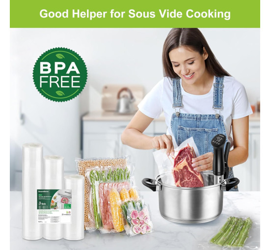 Bonsenkitchen Вакуумные рулоны VB3217, 20/25/28 x 300 см, 3 рулона, прозрачные (5008)