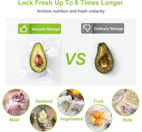 Bonsenkitchen Вакуумные рулоны VB3217, 20/25/28 x 300 см, 3 рулона, прозрачные (5008)