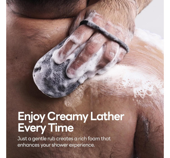 CAVEEM Мешочек для мыла CSB001, с губкой для душа (2 шт.), серый (5100)