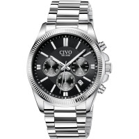 Чоловічі годинники CIVO 8351C з нержавіючої сталі, чорний (4082)