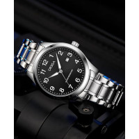 Чоловічий сталевий срібний годинник CIVO 2121 (3125)