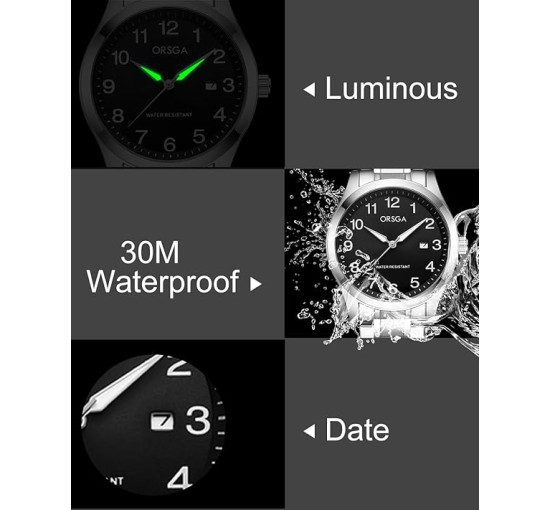 Чоловічий сталевий срібний годинник CIVO 2121 (3125)