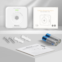 Детектор чадного газу HEIMAN WS-725ES WLAN Wi-Fi, детектор CO, розумний детектор чадного газу з додатком Tuya та SmartLife, білий (0069)