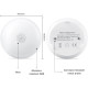 Детектор протікання води HEIMAN WS2WL з батареєю, розумний датчик води, 75 дБ WiFi 2,4 ГГц для кухні, підвалу та ванної кімнати, білий (0067)