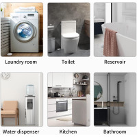 Детектор протікання води HEIMAN WS2WL з батареєю, розумний датчик води, 75 дБ WiFi 2,4 ГГц для кухні, підвалу та ванної кімнати, білий (0067)