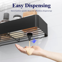 Душевая полка Kitsure, органайзер для ванной комнаты, 2 шт, быстросохнущая полка для ванной комнаты без сверления с большой емкостью (2077)