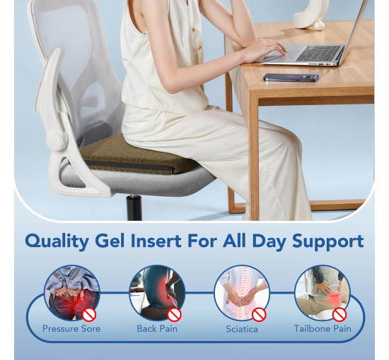 Гелева подушка сидіння HASA zone, оливкова (3033)