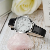 Годинники CIVO 2298 для жінок зі шкіряним ремінцем, чорний (3127)