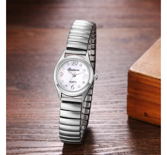 JewelryWe аналоговий кварцовий наручний годинник JW399P0019, твердий браслет з нержавіючої сталі. срібний (5104)