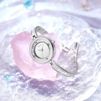 JewelryWe женские кварцевые часы JW343P51486-3 с браслетом из сплава и нержавеющей стали, серебряные (5115)