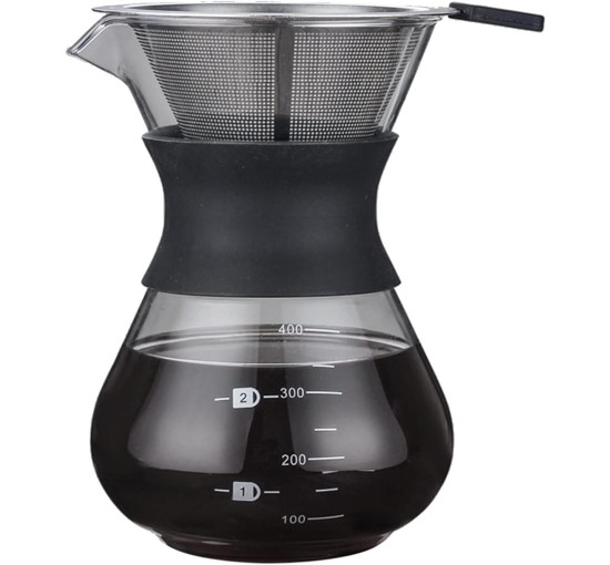 Кавоварка  MOOMOO Like A Breeze з глянцевим боросилікатним скляним кавовим дроплером, 400 мл (2194)