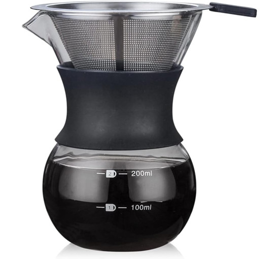 Кавоварка  MOOMOO Like A Breeze з глянцевим боросилікатним скляним кавовим дроплером, 400 мл (2194)