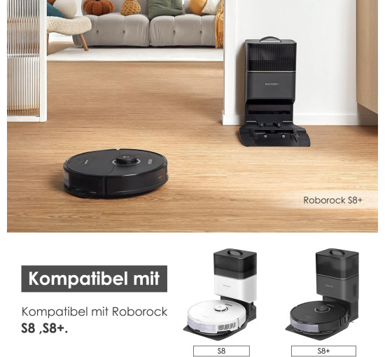 Комплект аксесуарів oGoDeal для Roborock S8/S8+/S8 Plus, 1 основна роликова щітка, 4 бічні щітки, 4 фільтри, 4 серветки для швабри (0129)