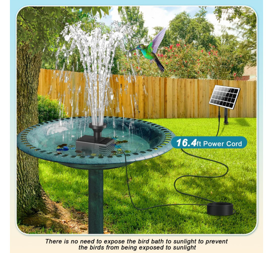 Комплект сонячного фонтану SZMP SP29D1A, працює в хмарному середовищі, чорний (3034)