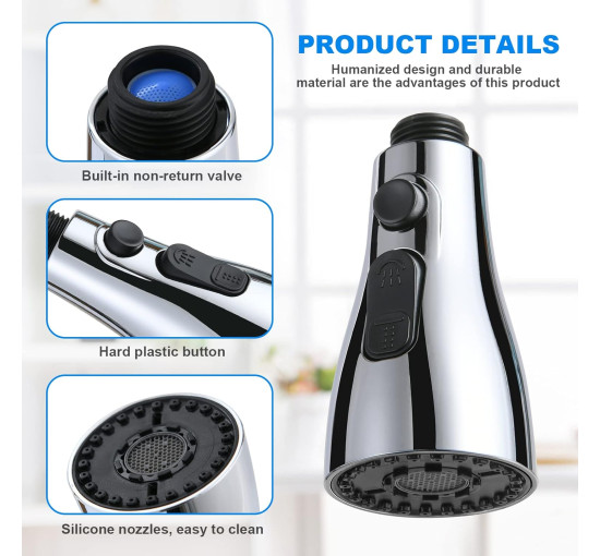 Кран для кухонної раковини FM22 M24 OSDUE P-YCSLT20220517-FBA з 3 режимами (2151)